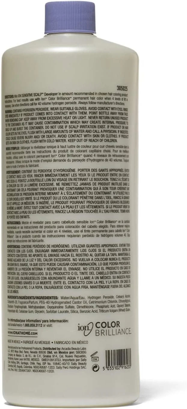 اکسیدان کرمی 40 حجمی آیون مناسب پوست سر حساس، حاوی بافرهای یونی و پروتئین نرم کننده برای کمک به کاهش حساسیت پوست سر، 946 میلی لیتر