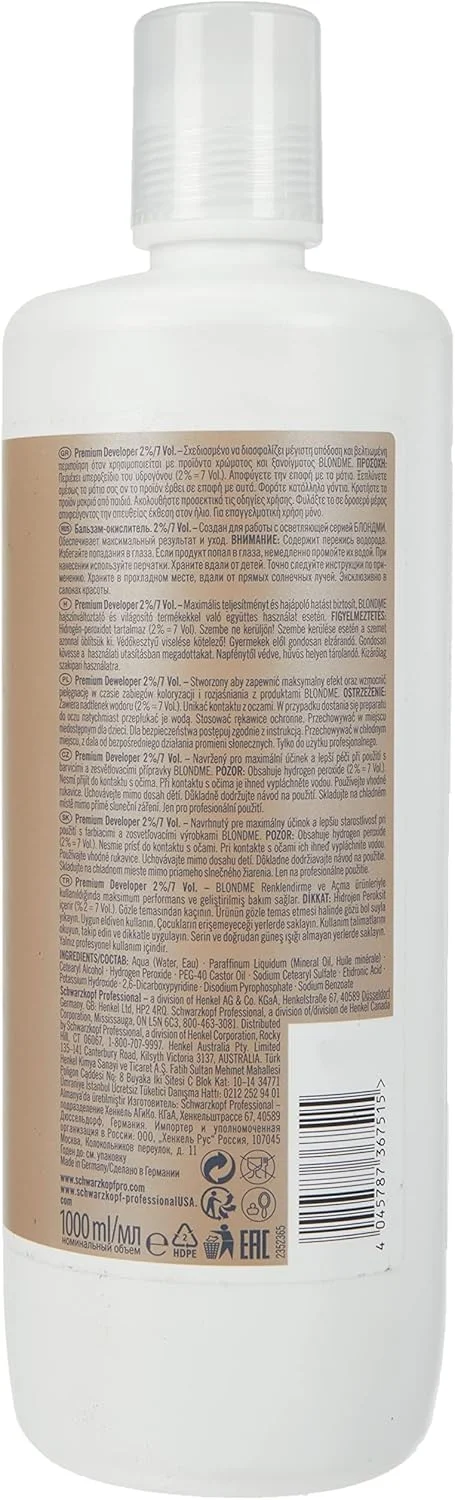 اکسیدان روغنی 2 درصد بلوند می شوارتسکف، حفظ رطوبت مو، 1.101 کیلوگرم