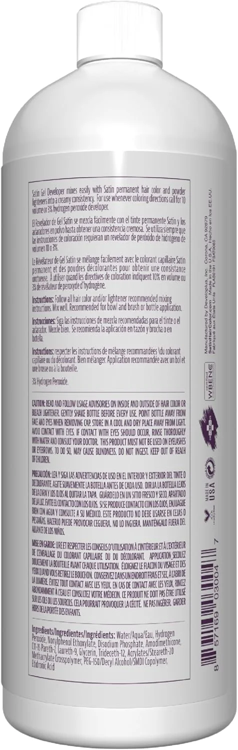 ساتین | رنگ‌های فانتزی فوق‌العاده زنده | اکسیدان ساتین | حجم 10 | 946 میلی‌لیتر