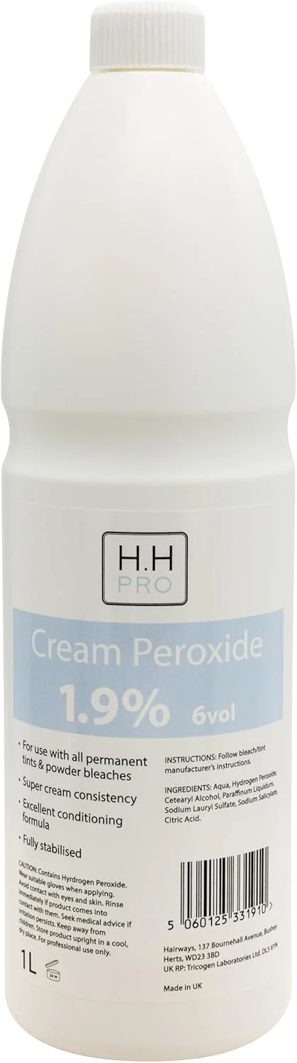 رنگ مو کرمی اچ.اچ پرو با اکسیدان پاستیلی 1.9% (حجم 6) یک لیتری 1000 میلی لیتر رنگ مو کرمی اچ.اچ پرو با اکسیدان پاستیلی 1.9% (حجم 6) یک لیتری 1000 میلی لیتر