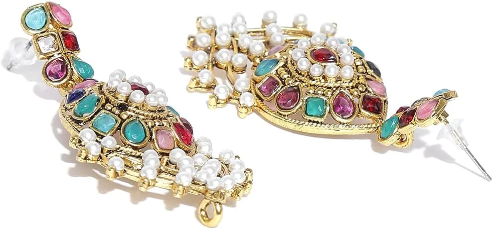 ست گردنبند چند رنگ زنانه طرح مارواری ZAVERI PEARLS - Zpfk5514 ست گردنبند چند رنگ زنانه طرح مارواری ZAVERI PEARLS - Zpfk5514