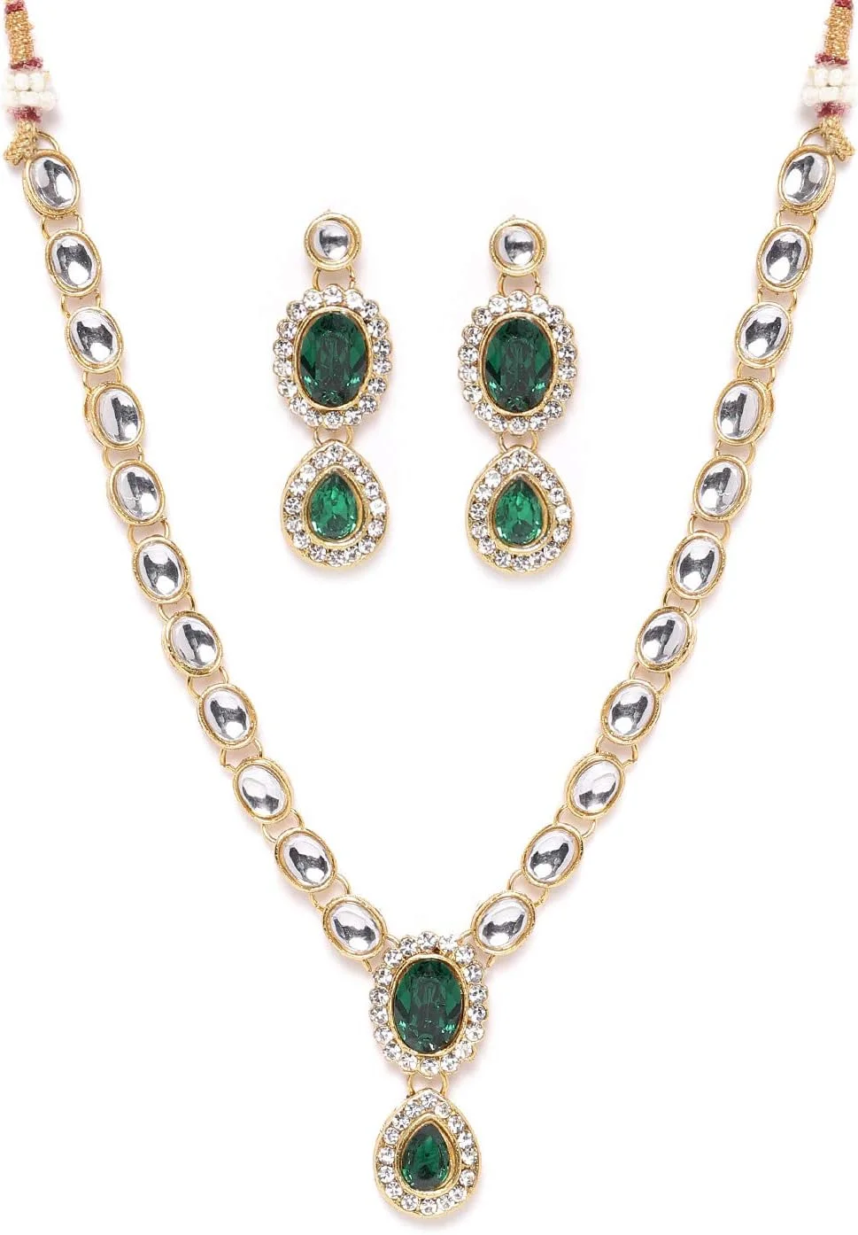 ست جواهرات قومی زنانه ZAVERI PEARLS (طلایی) (ZPFK9597)
