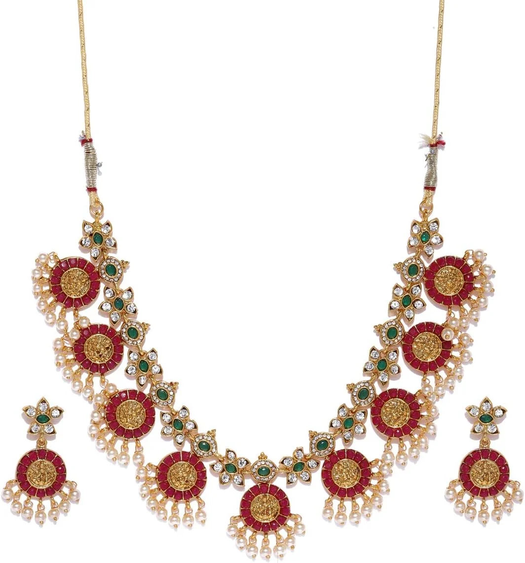 ست جواهرات زنانه ZAVERI PEARLS (سبز) (Zpfk8983)