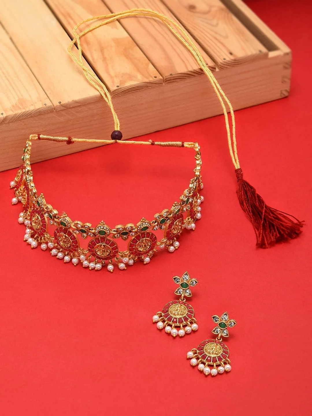 ست جواهرات زنانه ZAVERI PEARLS (سبز) (Zpfk8983) ست جواهرات زنانه ZAVERI PEARLS (سبز) (Zpfk8983)