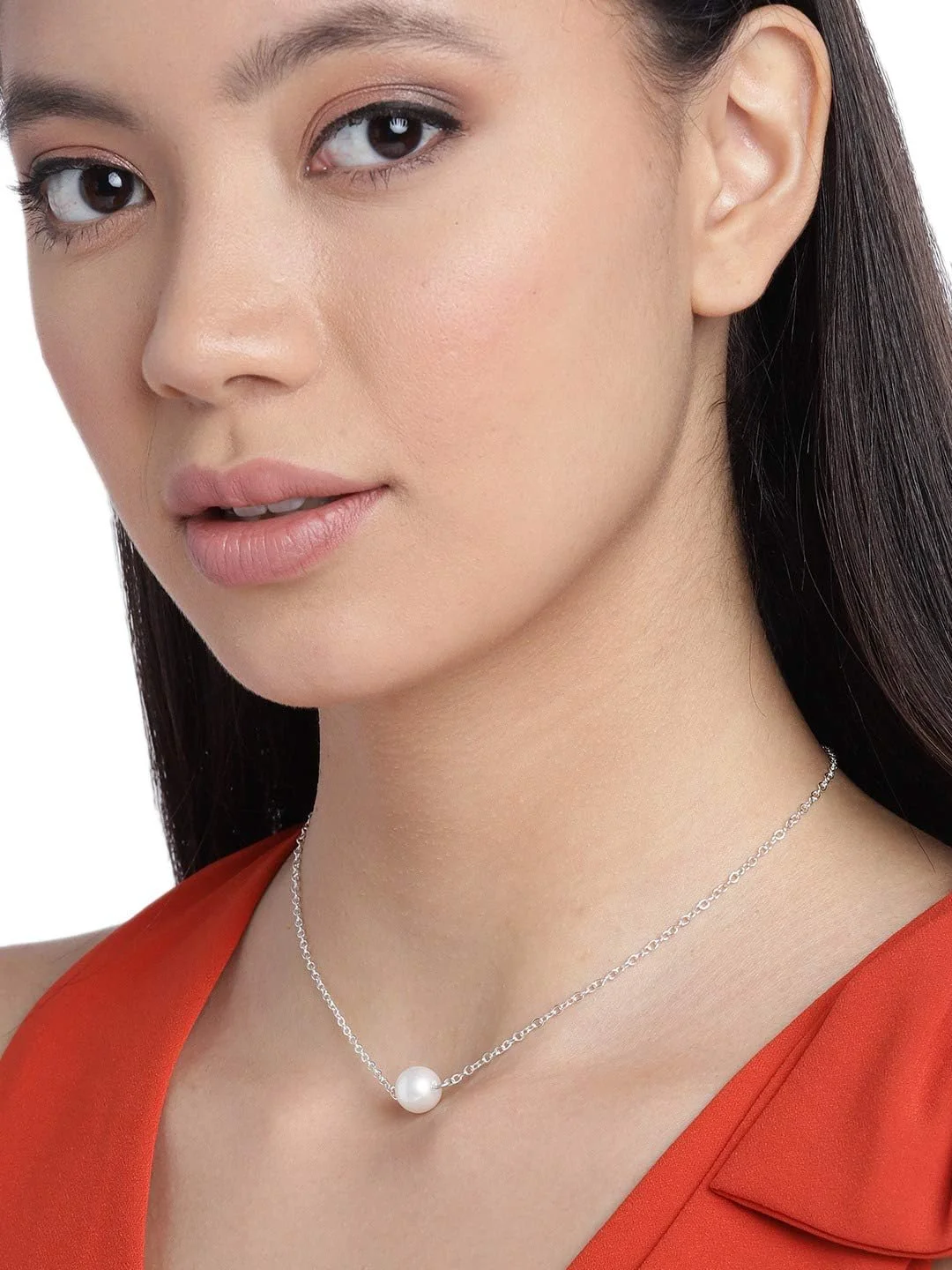 ZAVERI PEARLS ست دوتایی زنجیر مرواریدی نقرهای معاصر زنانه - ZPFK10518 ZAVERI PEARLS ست دوتایی زنجیر مرواریدی نقرهای معاصر زنانه - ZPFK10518