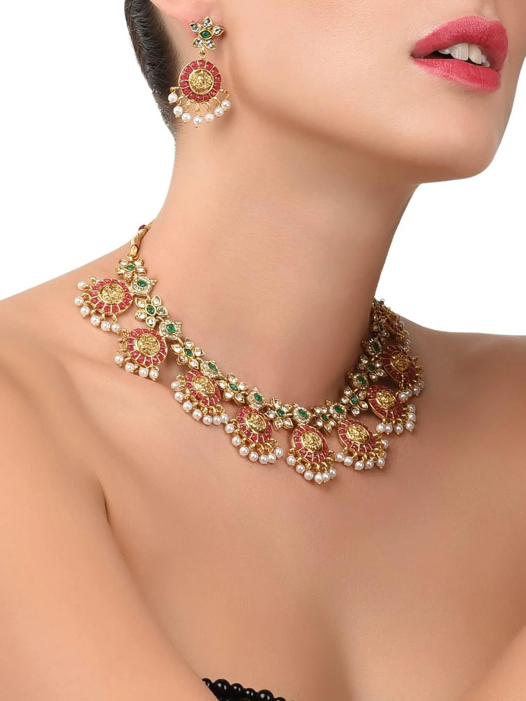 ست جواهرات زنانه ZAVERI PEARLS (سبز) (Zpfk8983) ست جواهرات زنانه ZAVERI PEARLS (سبز) (Zpfk8983)