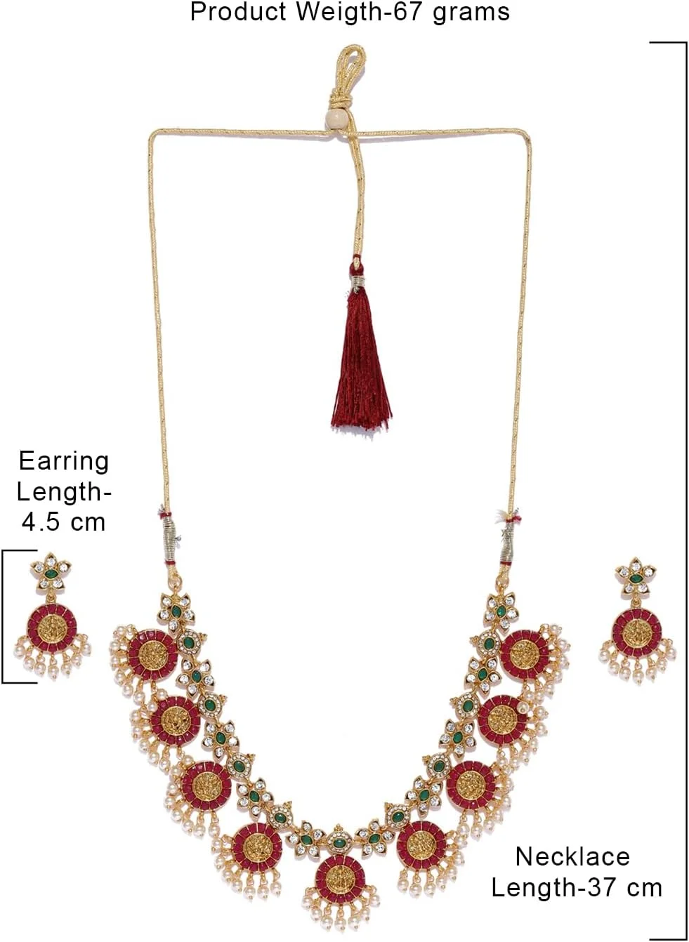 ست جواهرات زنانه ZAVERI PEARLS (سبز) (Zpfk8983) ست جواهرات زنانه ZAVERI PEARLS (سبز) (Zpfk8983)