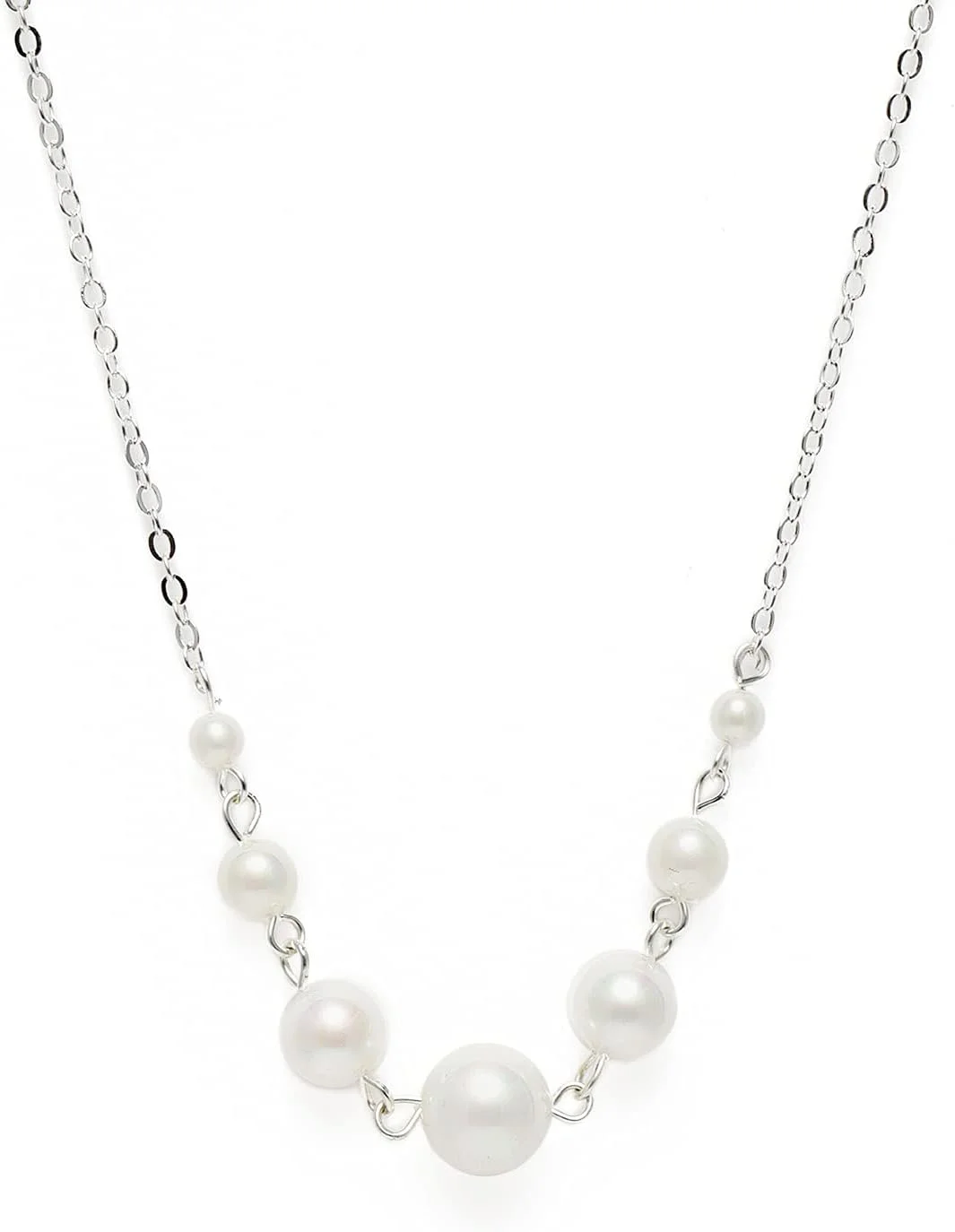 ZAVERI PEARLS ست دوتایی زنجیر مرواریدی نقرهای معاصر زنانه - ZPFK10518 ZAVERI PEARLS ست دوتایی زنجیر مرواریدی نقرهای معاصر زنانه - ZPFK10518