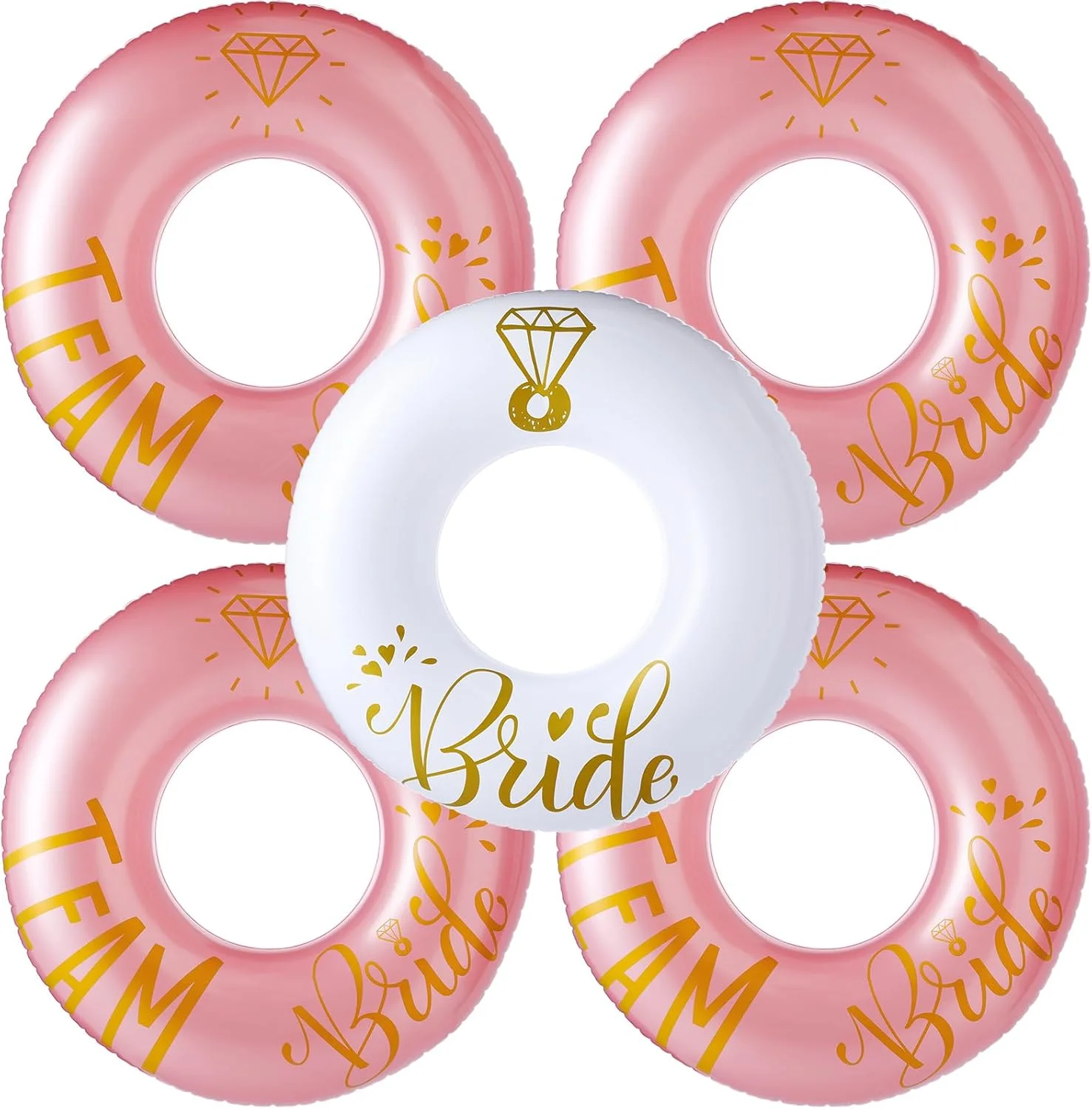 موشن شیک 5 تکه شناور استخر عروس، دکوراسیون مهمانی مجردی خنده دار، تیوپ های بادی استخر برای بزرگسالان 48 اینچ، شناورهای استخر تیم عروس، هدیه های مهمانی برای مهمانی مجردی و جشن عروسی