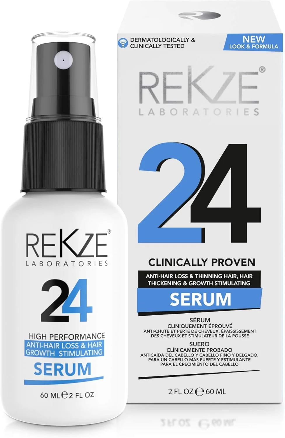 سرم درمان رشد مو و ضد ریزش مو 24 آزمایشگاه REKZE، از نظر بالینی در آزمایشگاه Apv FDA ثابت شده است، برای مردان و زنان با موهای نازک، مسدود کننده قوی DHT برای عقب نشینی خط مو و طاسی الگویی سرم درمان رشد مو و ضد ریزش مو 24 آزمایشگاه REKZE، از نظر بالینی در آزمایشگاه Apv FDA ثابت شده است، برای مردان و زنان با موهای نازک، مسدود کننده قوی DHT برای عقب نشینی خط مو و طاسی الگویی