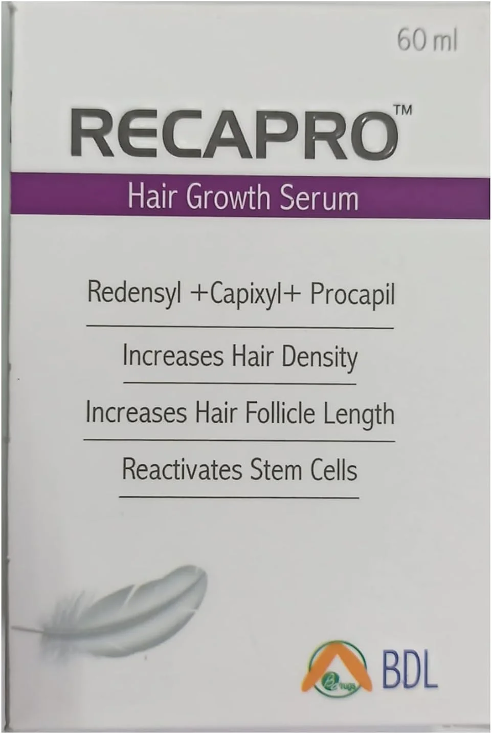 سرم رشد مو Recapro، Redensyl + Capixyl + Procapil، افزایش تراکم مو (60 میلی لیتر) سرم رشد مو Recapro، Redensyl + Capixyl + Procapil، افزایش تراکم مو (60 میلی لیتر)