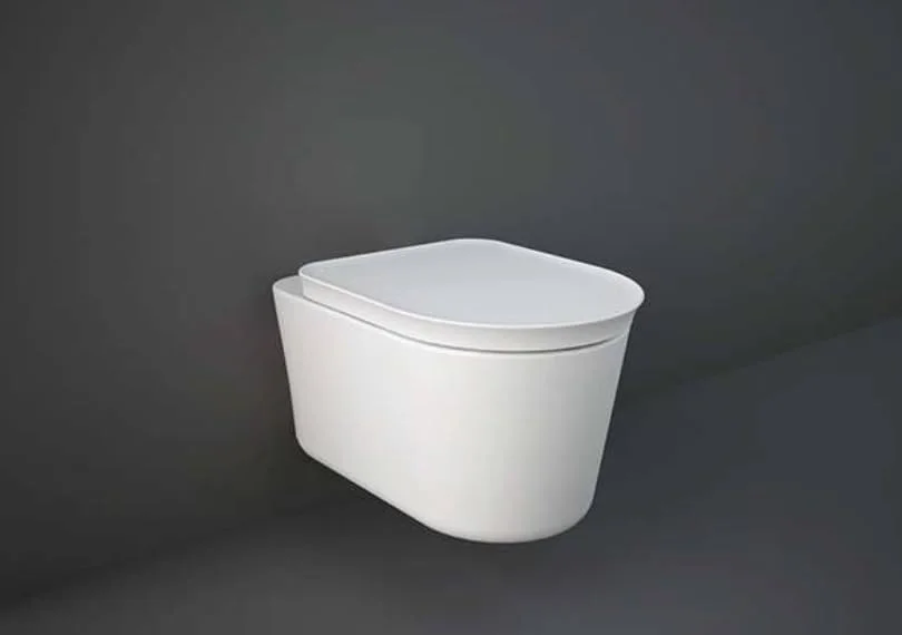 توالت فرنگی وال هنگ ریم لس راک سرامیک مدل Rak-Valet سفید مات ابعاد 560X400 میلی متر