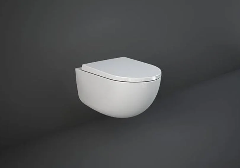 توالت فرنگی دیواری بدون رینگ RAK Ceramics مدل Rak-Des رنگ سفید آلپاین ابعاد 520X380 میلی متر