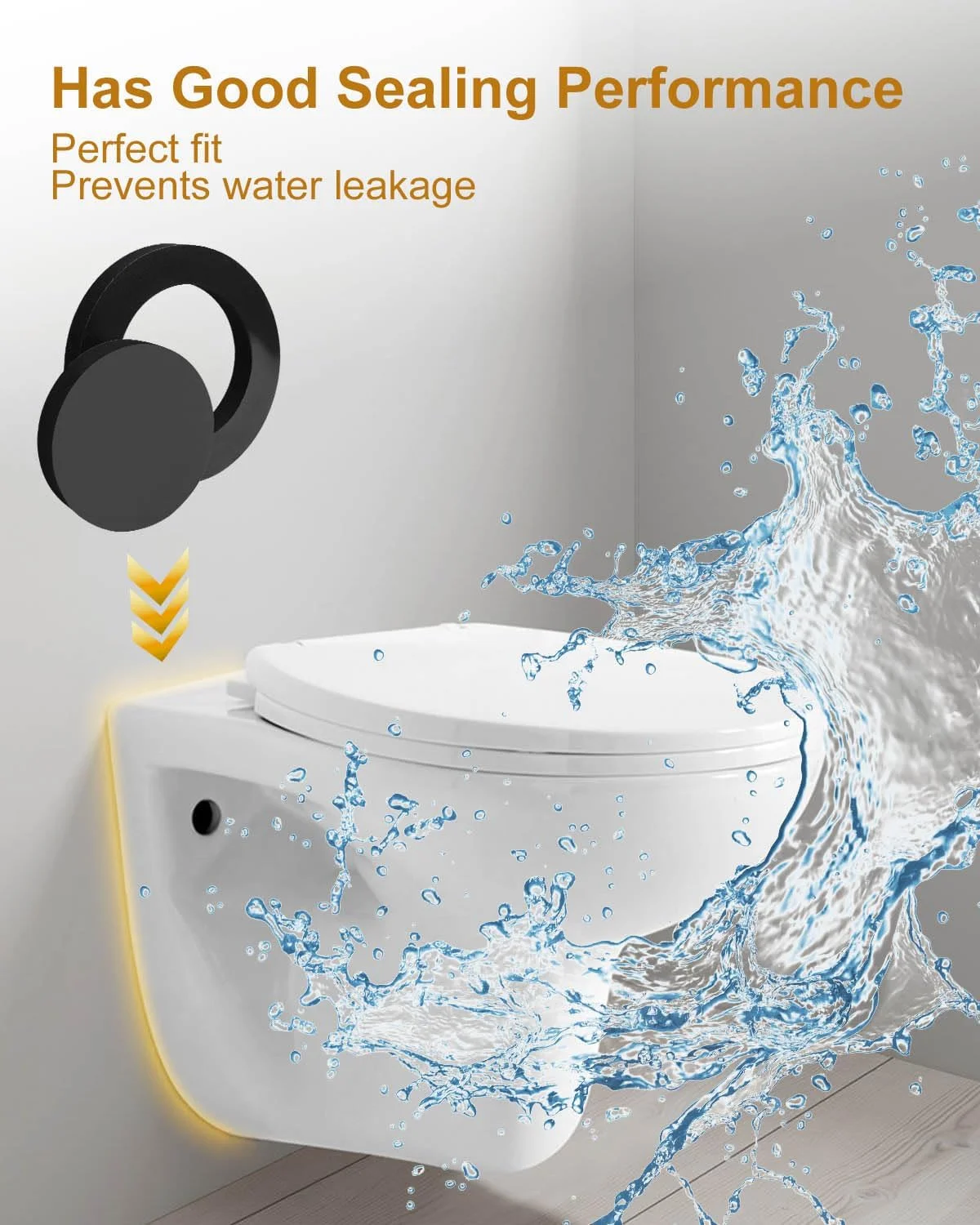 واشر توالت دیواری مناسب برای توالت‌های تخلیه از عقب، توالت‌های خروجی از عقب، کیت واشر توالت جایگزین Z1210-57، 4 اینچ