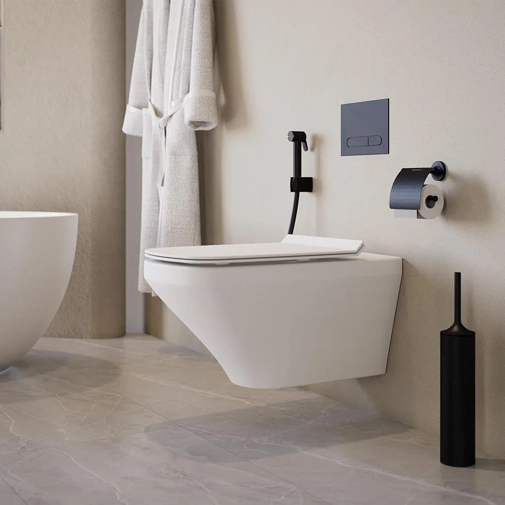 توالت فرنگی دیواری دوراویت، طول 54 سانتی متر - سفید براق