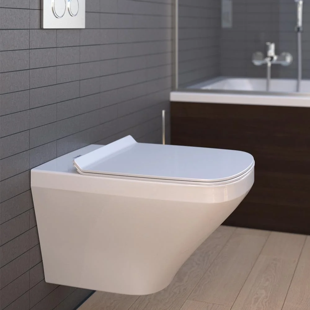 توالت فرنگی دیواری دوراویت بدون لبه 54 سانتی متر (عمق) - سفید براق