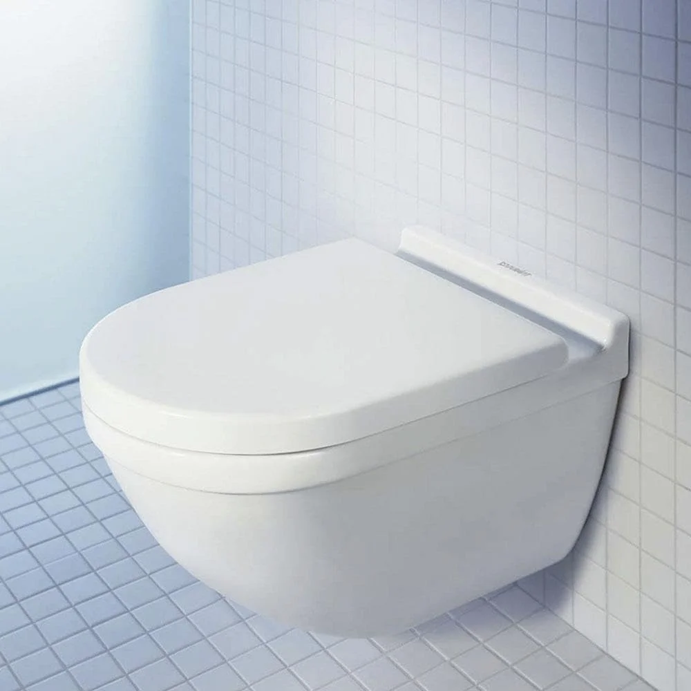 توالت فرنگی دیواری بدون لبه دوراویت - طراحی شده توسط استارک، 54 سانتی متر (عمق) - سفید براق