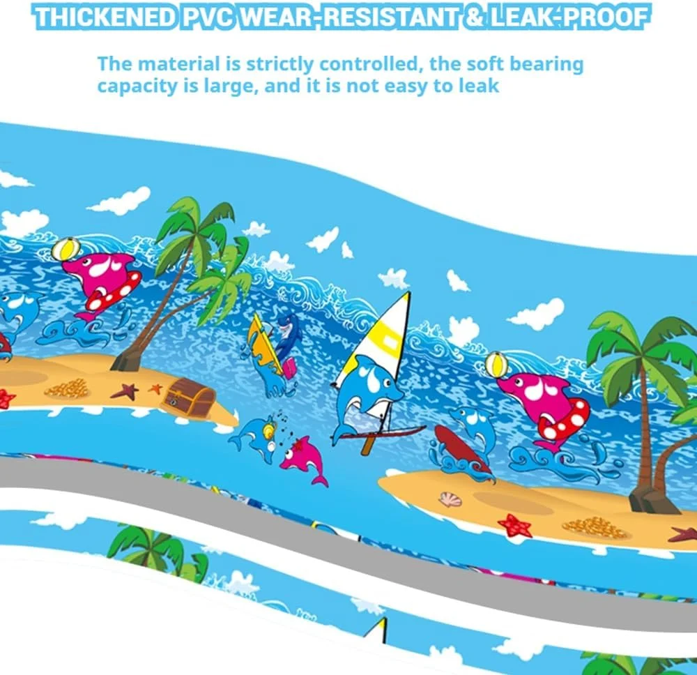 استخر بادی برای کودکان، استخر بادی بزرگ و ضخیم شده برای مهمانی آب تابستانی، وان بادی خانوادگی برای باغ حیاط خلوت فضای باز داخلی (180x140x55 سانتی متر)