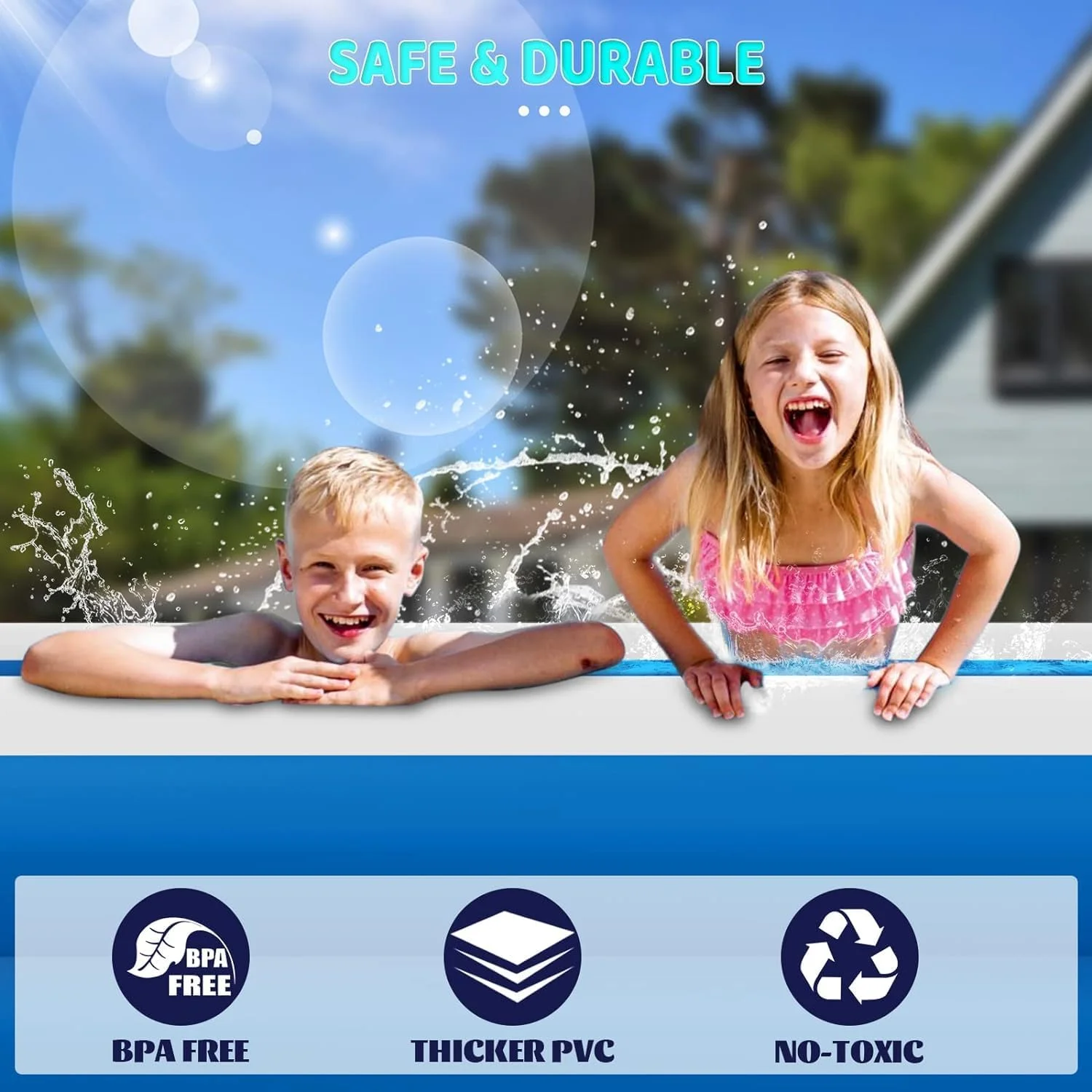 استخر بادی برای کودکان، استخر شنای حیاط خلوت OYDAS برای کودکان نوپا، استخر تفریحی باغ حیاط خلوت، مهمانی آب تابستانی (3.05 متر)