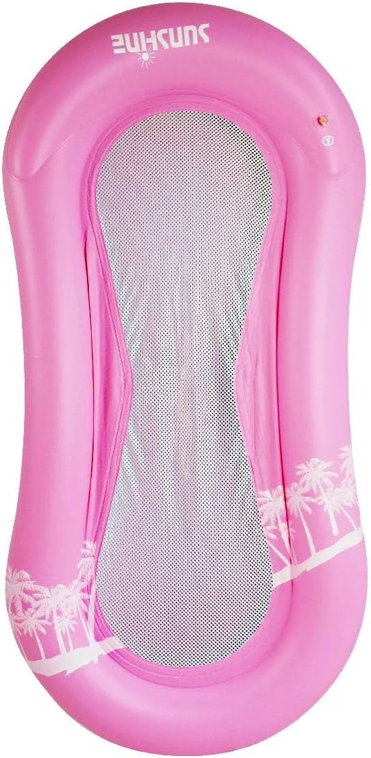 تخت شناور استخر برای بزرگسالان، تخت آویز شناور، تشک بادی استخر، مبل بادی صندلی شناور، دراز کشیدن روی آن تمام بدن شما در آب غوطه ور می شود، عالی برای استراحت در استخر