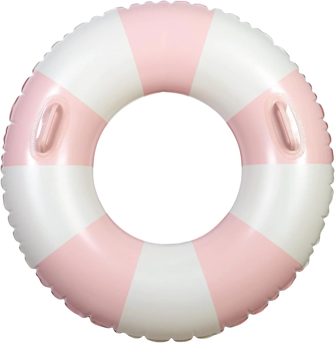 حلقه شنا بزرگ NP با دستگیره برای کودکان و بزرگسالان، تیوب های داخلی استخر راه راه کلاسیک 35 اینچی، شناورهای بادی استخر، شناور برهنه، شناورهای استخر سایز بزرگسال برای مهمانی استخر تابستانی ساحل صورتی