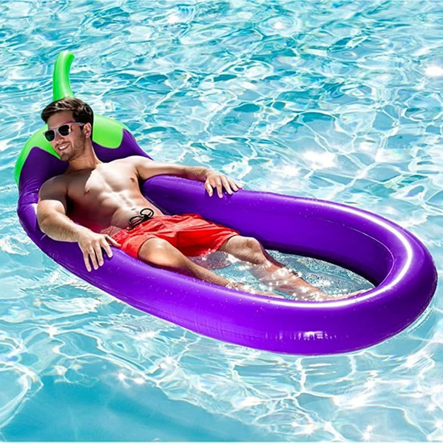 تخت آفتاب گیر بادی طرح بادمجان، تشک بادی شناور، تخت شناور استخر، صندلی شناور برای مهمانی های ساحلی، تخت آفتاب گیر بادی برای بزرگسالان تخت آفتاب گیر بادی طرح بادمجان، تشک بادی شناور، تخت شناور استخر، صندلی شناور برای مهمانی های ساحلی، تخت آفتاب گیر بادی برای بزرگسالان