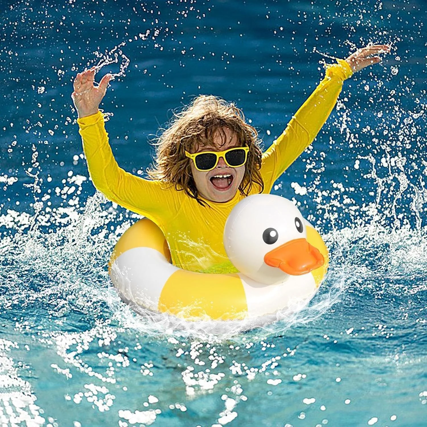 حلقه شنا بادی طرح اردک - شناور بادی اردک برای کودکان | آموزش شنای استخر کودکان نوپا با پشتیبانی از کمر ایمن | حلقه شنای طرح اردک زیبا برای تفریح در ساحل و مهمانی استخر حلقه شنا بادی طرح اردک - شناور بادی اردک برای کودکان | آموزش شنای استخر کودکان نوپا با پشتیبانی از کمر ایمن | حلقه شنای طرح اردک زیبا برای تفریح در ساحل و مهمانی استخر