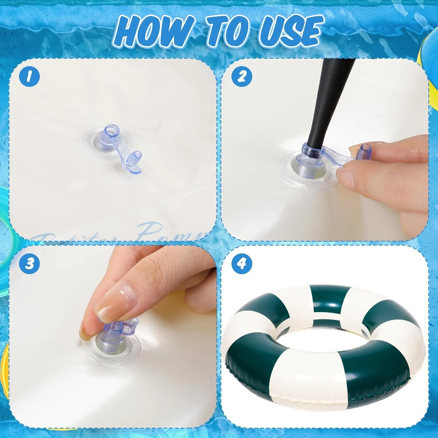 تیوپ بادی استخر 30 اینچی برای بزرگسالان - بسته 2 عددی تیوپ راه راه حلقه شناور بادی استخر برای مهمانی استخر دریاچه ساحل بزرگسالان