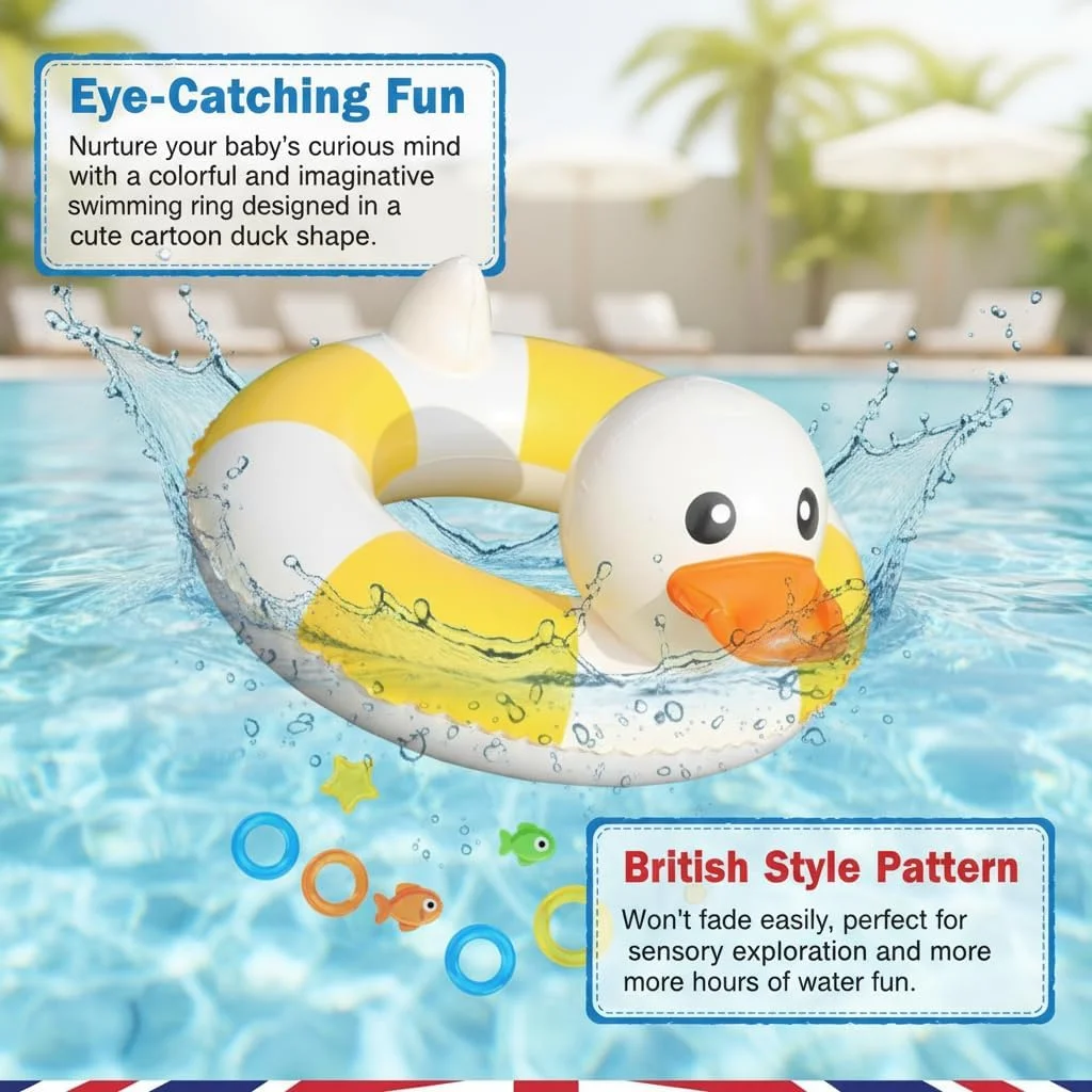 حلقه شنا بادی طرح اردک - شناور بادی اردک برای کودکان | آموزش شنای استخر کودکان نوپا با پشتیبانی از کمر ایمن | حلقه شنای طرح اردک زیبا برای تفریح در ساحل و مهمانی استخر حلقه شنا بادی طرح اردک - شناور بادی اردک برای کودکان | آموزش شنای استخر کودکان نوپا با پشتیبانی از کمر ایمن | حلقه شنای طرح اردک زیبا برای تفریح در ساحل و مهمانی استخر