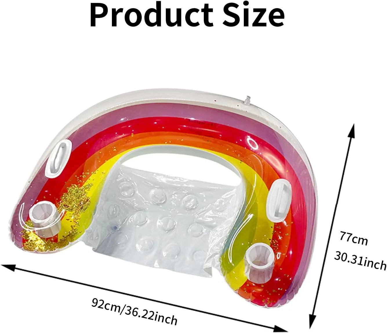 صندلی بادی شناور با جا لیوانی، صندلی بادی استخر، صندلی آبی برای بزرگسالان، صندلی استخر