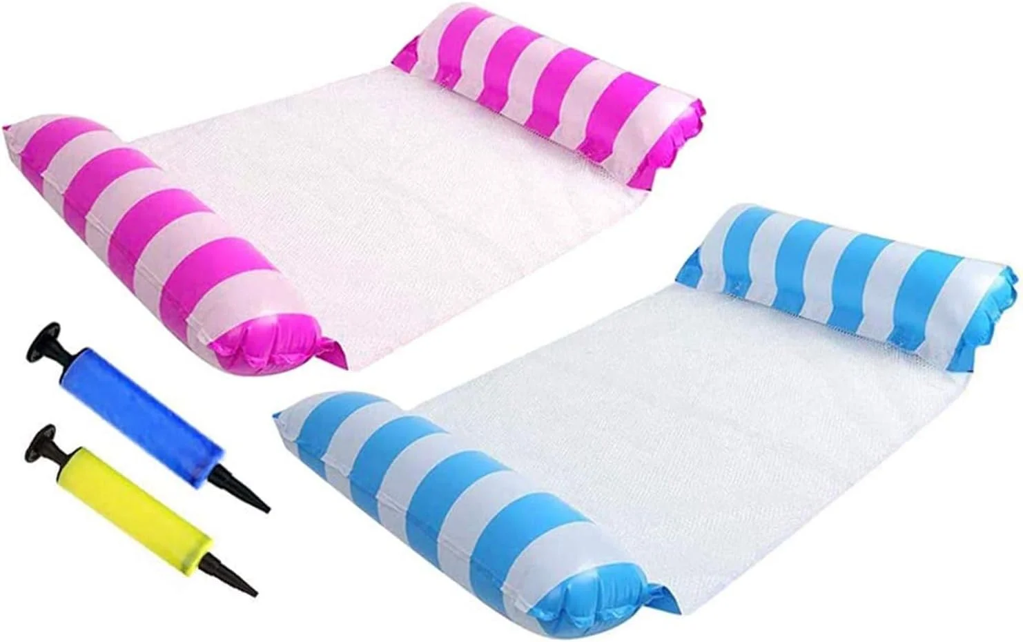 تخت شناور استخر دلفینو، بسته 2 عددی صورتی و آبی روشن، شناور بادی چند منظوره 4 در 1، صندلی شناور بادی تفریحی برای استخر پشتی خانه برای بزرگسالان و کودکان تخت شناور استخر دلفینو، بسته 2 عددی صورتی و آبی روشن، شناور بادی چند منظوره 4 در 1، صندلی شناور بادی تفریحی برای استخر پشتی خانه برای بزرگسالان و کودکان