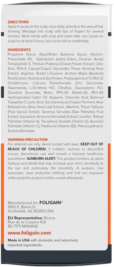 محلول فولیگن درمان فشرده برای موهای نازک - آقایان 59 میلی لیتر