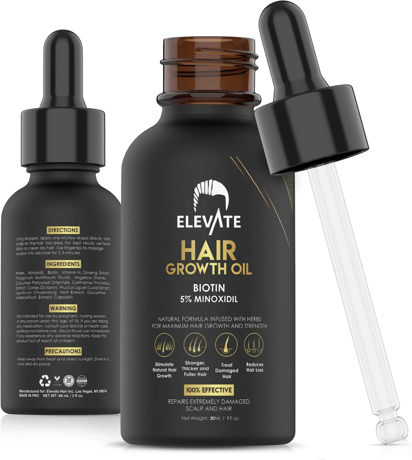روغن تقویت کننده مو ELEVATE - سرم بیوتین و درمان 5% ماینوکسیدیل برای موهای قوی تر، ضخیم تر و بلندتر - درمان طبیعی ضخیم کننده - توقف نازک شدن و ریزش مو برای مردان و زنان 30ml روغن تقویت کننده مو ELEVATE - سرم بیوتین و درمان 5% ماینوکسیدیل برای موهای قوی تر، ضخیم تر و بلندتر - درمان طبیعی ضخیم کننده - توقف نازک شدن و ریزش مو برای مردان و زنان 30ml