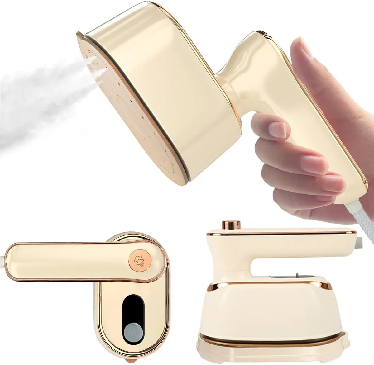 اتو بخار مسافرتی کوچک Yoawllty، اتو بخار دستی قابل حمل برای لباس، اتو بخار کوچک مسافرتی، لوازم ضروری خوابگاه مسافرتی، هدیه