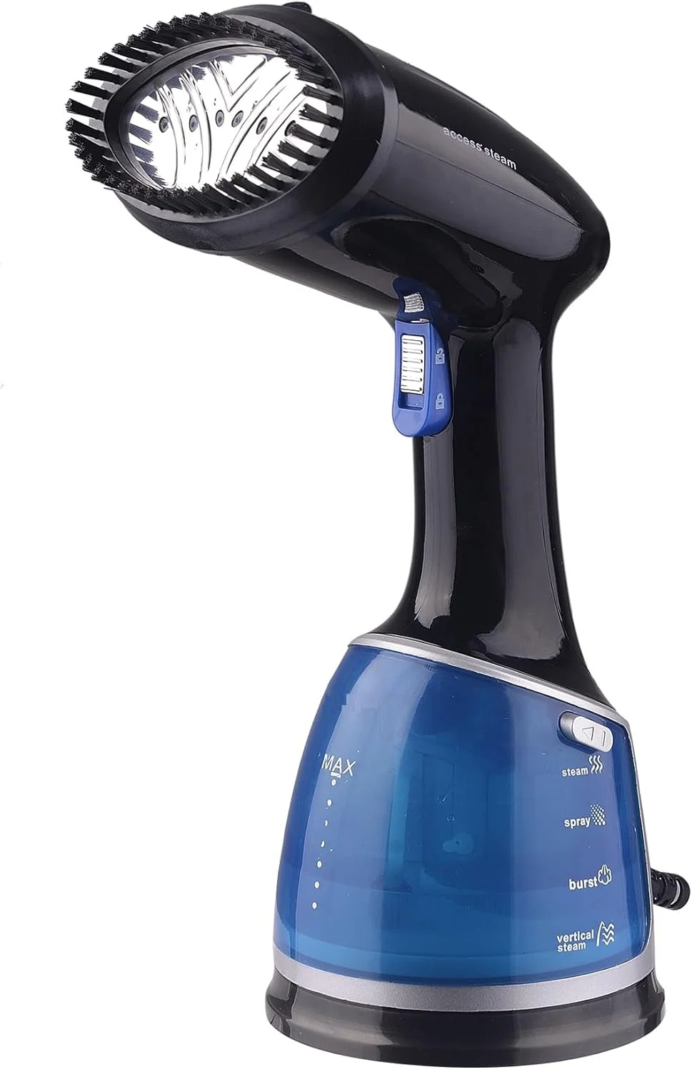 بخارگر لباس VAYMAY، اتو بخار لباس برای منزل، مسافرت، بخارگر دستی جمع و جور و قابل حمل، بخارگر لباس 1500 وات، از بین برنده چروک پارچه، مخزن آب بزرگ - اتو بخار، مشکی