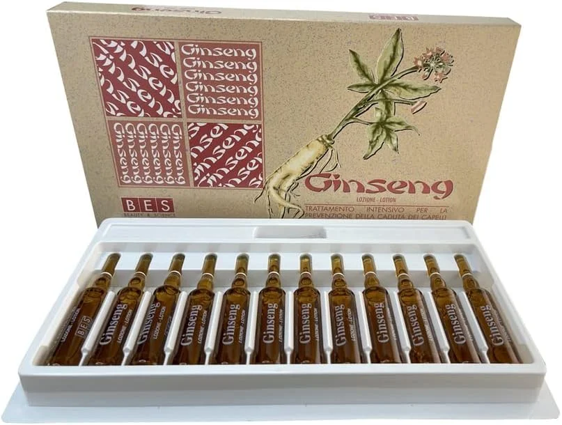 آمپول جینسینگ BES 12x10ml لوسیون فعال جینسینگ Beauty & Science درمان فشرده جینسینگ 12x10 میلی لیتر ترمیم و تقویت فولیکول های مو ضد ریزش مو