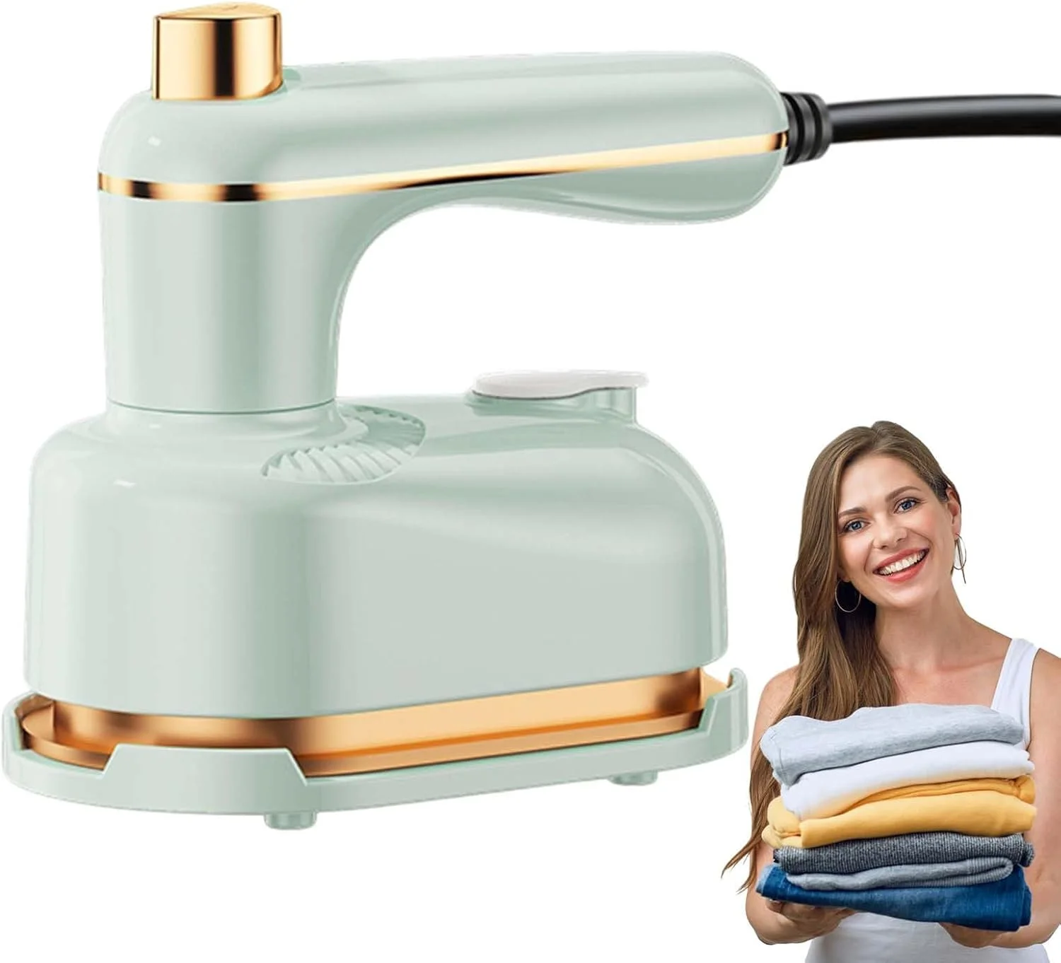 اتو بخار مسافرتی - اتو مسافرتی با گرمایش سریع، لوازم مسافرتی قابل استفاده مجدد 220 ولت، نگهداری از لباس برای اتاق خوابگاه، خانه، استودیو