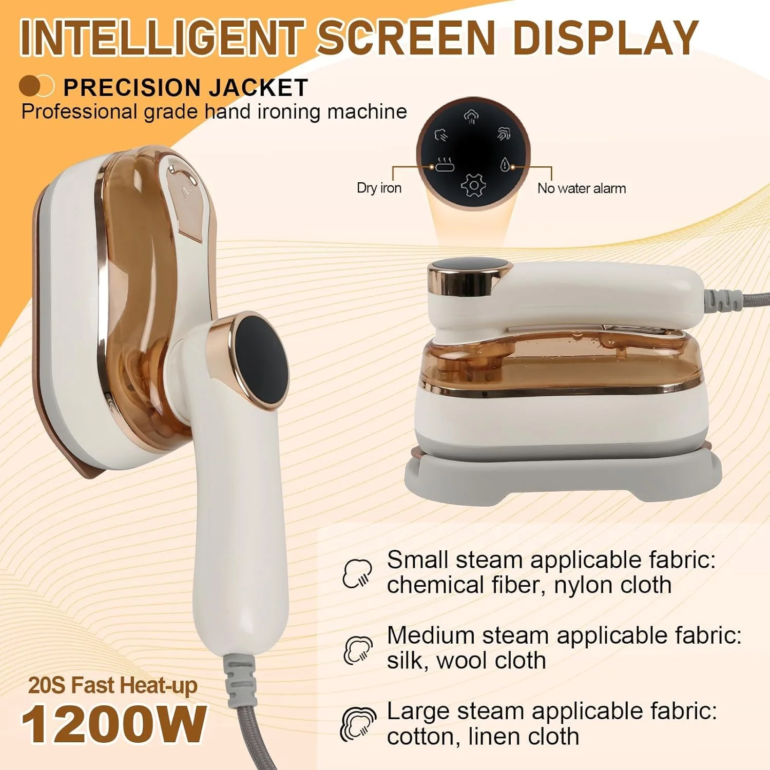 بخارگر لباس TERRIFI، بخارگر مسافرتی تاشو دستی 1200 وات، اتو بخار کوچک، گرم شدن سریع، بخارگر قابل حمل لباس برای خانه و مسافرت، مخزن آب 180 میلی لیتری، سفید بخارگر لباس TERRIFI، بخارگر مسافرتی تاشو دستی 1200 وات، اتو بخار کوچک، گرم شدن سریع، بخارگر قابل حمل لباس برای خانه و مسافرت، مخزن آب 180 میلی لیتری، سفید