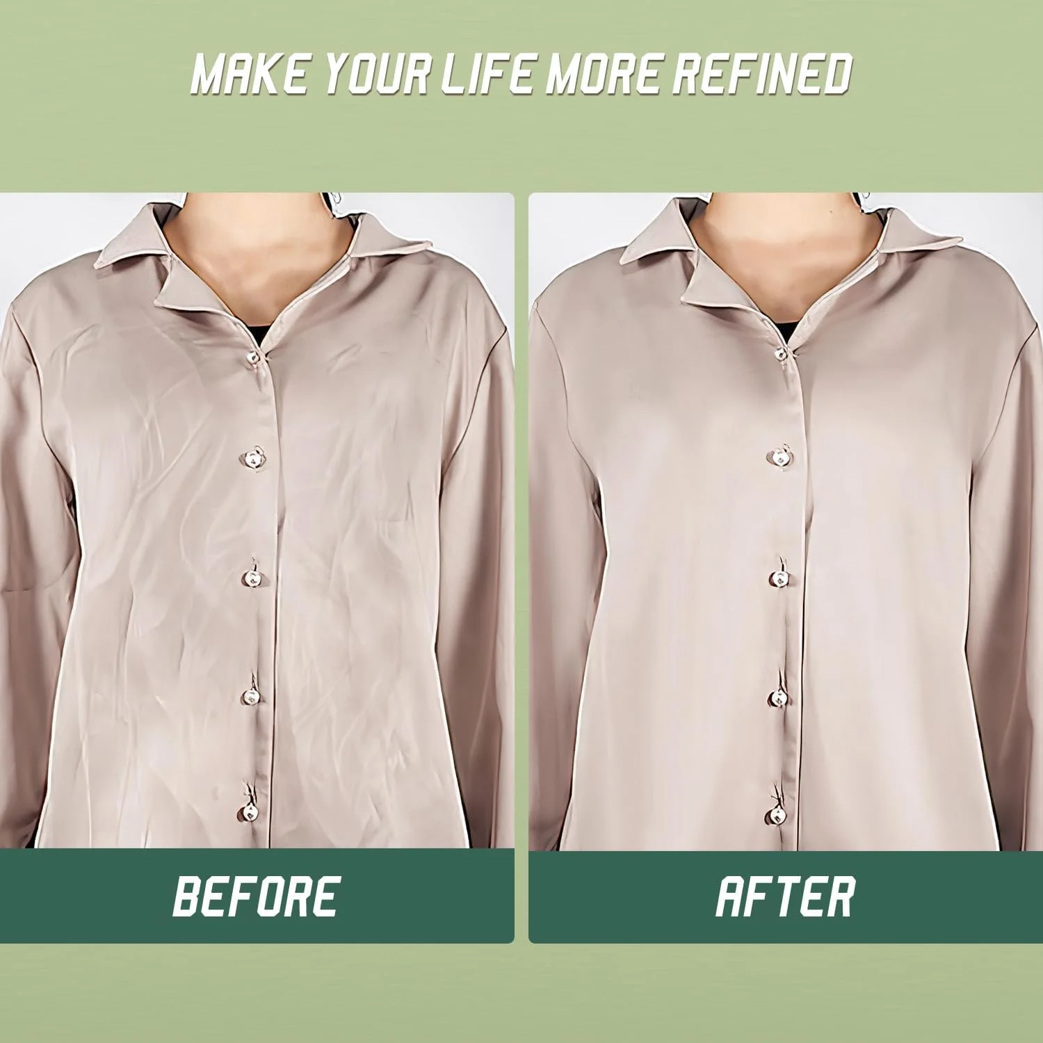 بخارگر لباس TERRIFI، اتو بخار مسافرتی کوچک قابل حمل، اتو بخار دستی لباس، گرم شدن سریع، بخارگر لباس برای خانه و مسافرت، مخزن آب 50 میلی لیتری، سبز