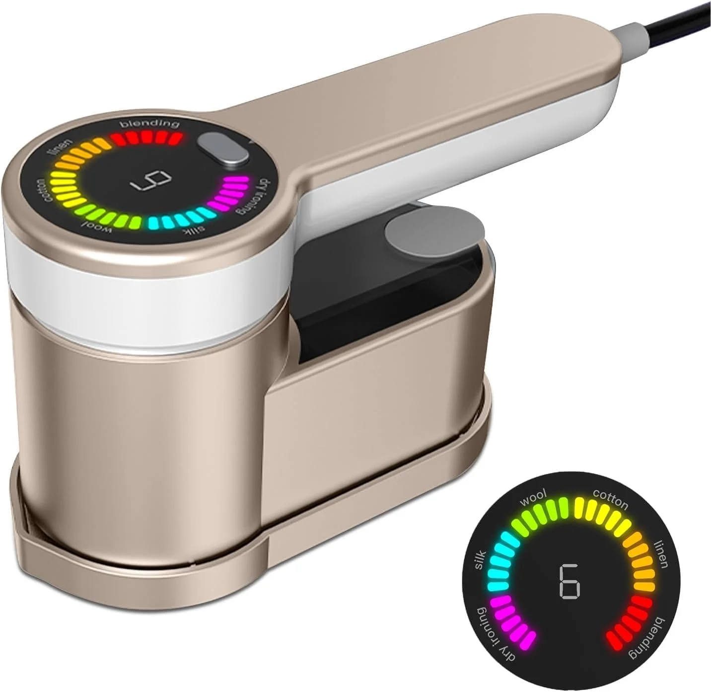 بخارگر لباس TAME، اتو بخار مسافرتی کوچک، اتو بخار قابل حمل با 6 حالت اتو هوشمند، اتو بخار دستی 1200 وات پشتیبانی از اتو خشک و مرطوب برای مسافرت های خانگی (طلایی)