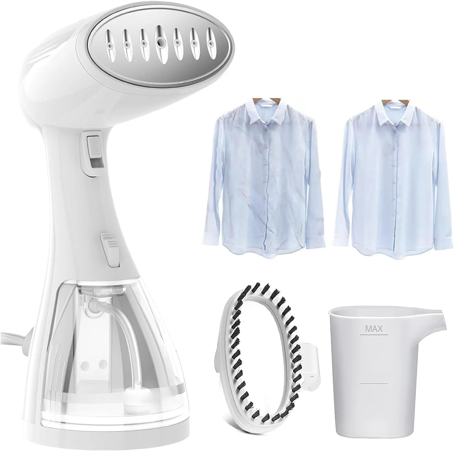 بخارگر لباس Sunfee، بخارگر دستی لباس 1500 وات 300 میلی لیتر بخار مسافرتی عمودی قوی اتو قطع خودکار قدرتمند برای خانه، دفتر و مسافرت