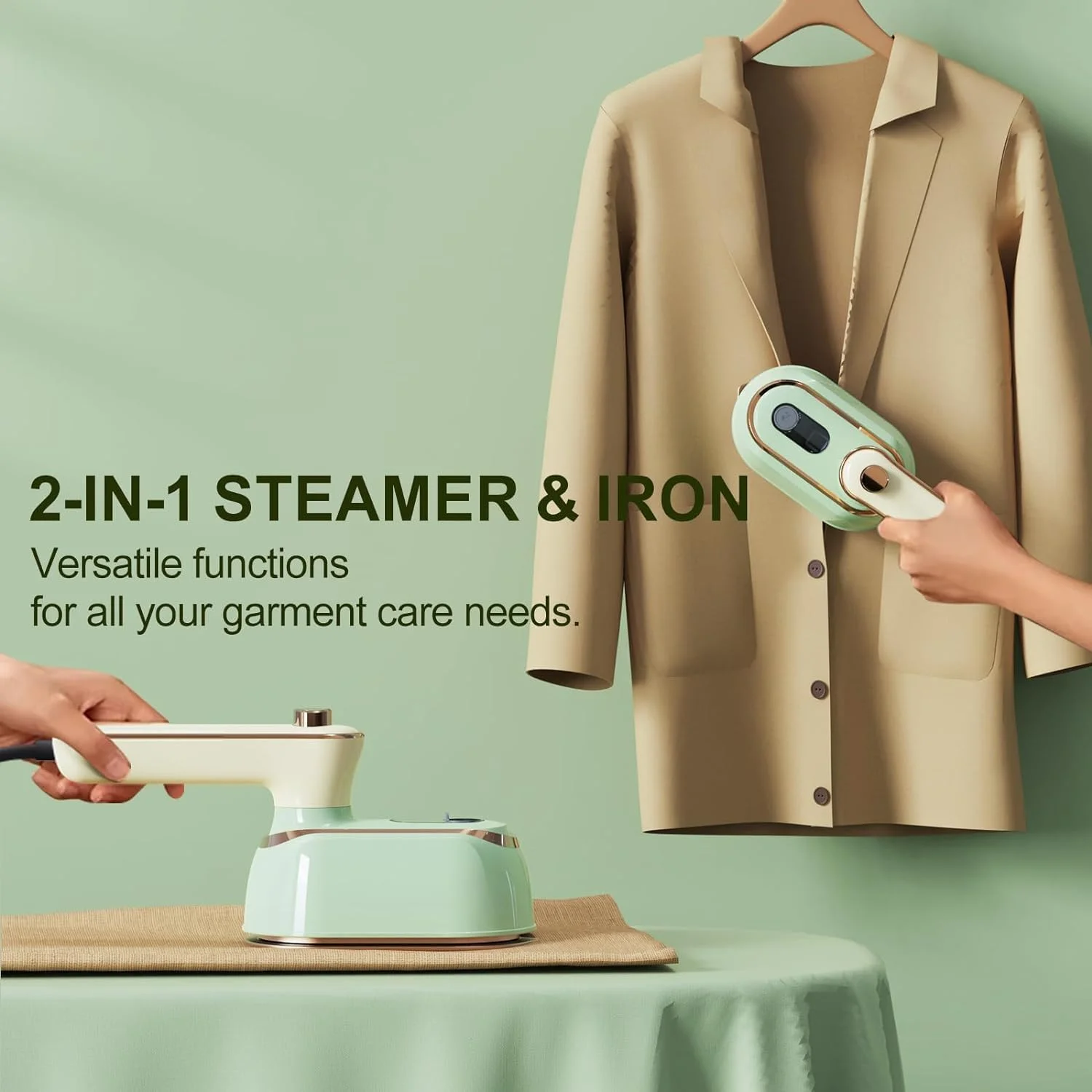 بخارگر لباس، بخارگر مسافرتی، اتو بخار مسافرتی، بخارگر کوچک قابل حمل سایز مسافرتی برای لباس، بخارگر دستی لباس، اتو بخار ضروری لباس برای خانه، هتل، خوابگاه دانشجویی مسافرتی