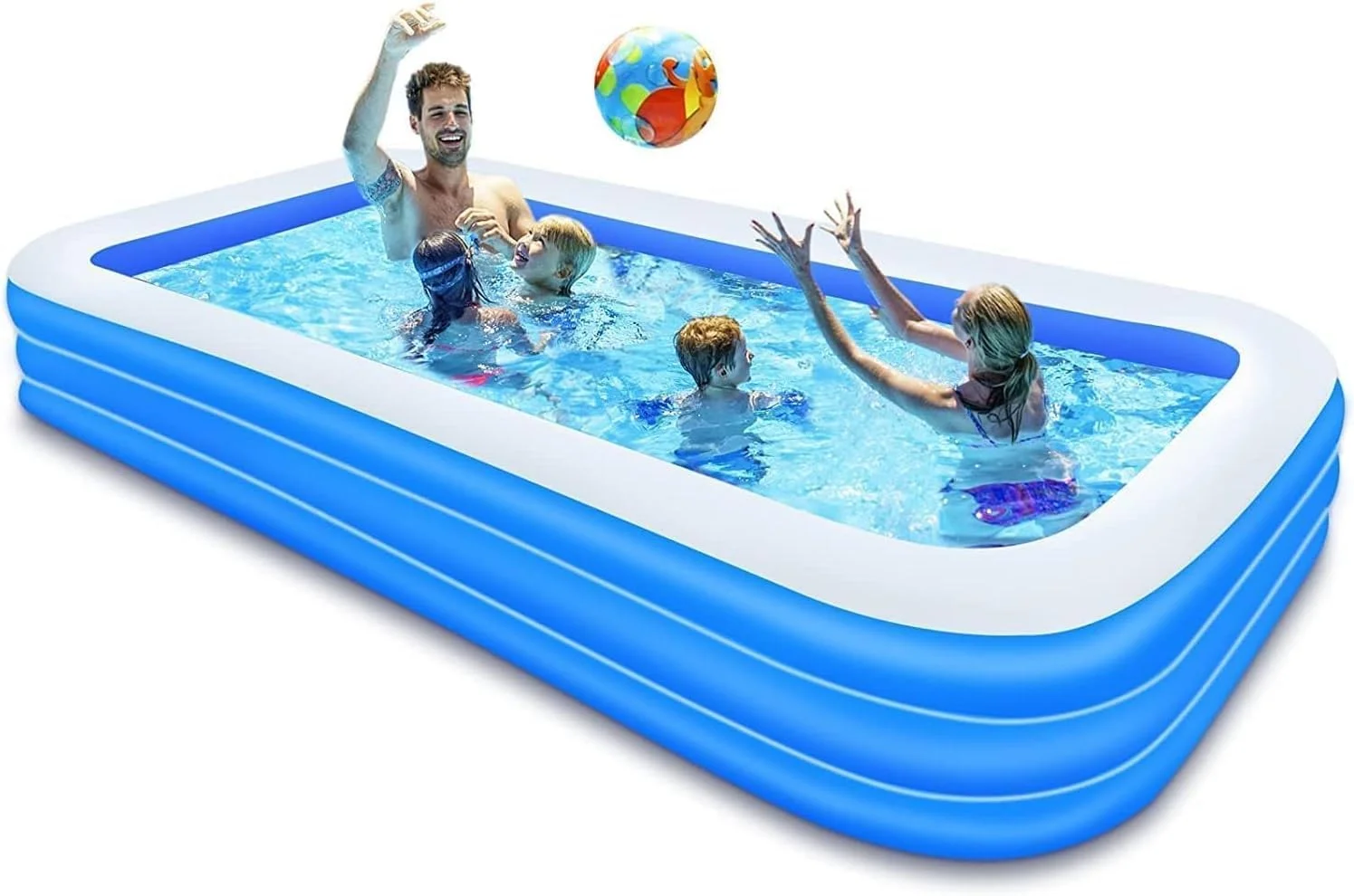 استخر بادی AUTOYSUR، استخر ضخیم مناسب استراحت، مناسب مهمانی های آبی تابستانی برای نوزادان، کودکان و بزرگسالان، مناسب فضای باز، باغ و حیاط خلوت (D-ch1-305cm-fbm)