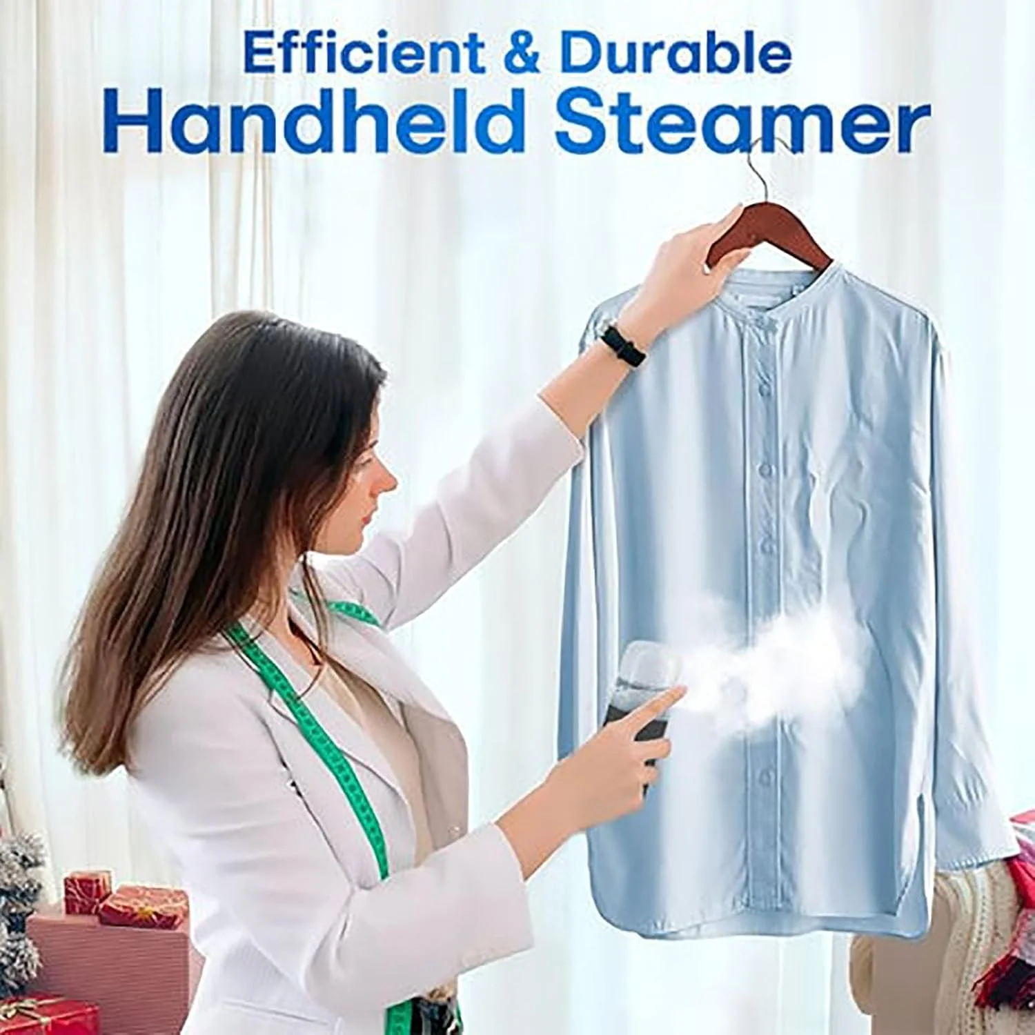 بخارگر مسافرتی کوچک ایزی کر سانشاین 15 ثانیه ای، بخارگر بی سیم ایزی کر سانشاین، بخارگر دستی کوچک شارژی بی سیم برای لباس، اتو بخار پارچه برای خانه و مسافرت