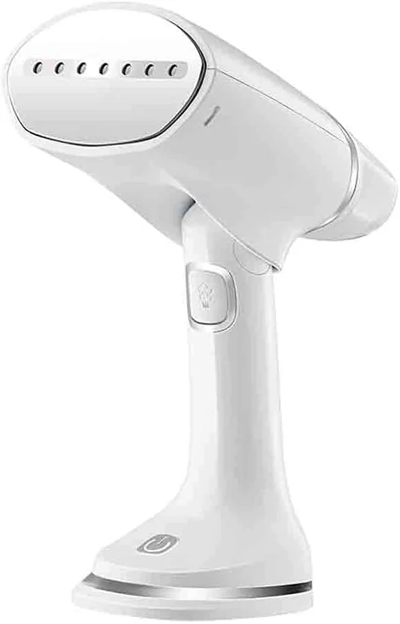 بخارگر لباس تاشو، اتو بخارگر دستی قابل حمل بخار داغ مرطوب آویز بخار مسافرتی (رنگ: سفید)