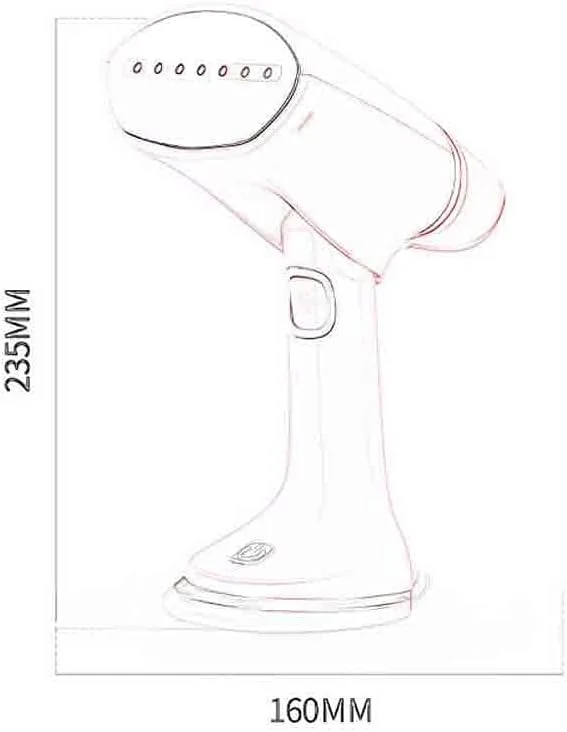 بخارگر لباس تاشو، اتو بخارگر دستی قابل حمل بخار داغ مرطوب آویز بخار مسافرتی (رنگ: سفید)