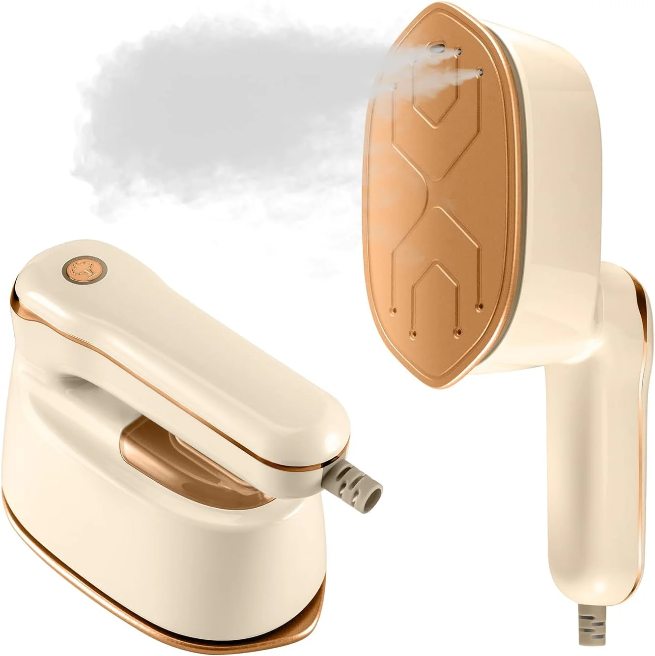 بخارگر لباس، اتو بخار 2 در 1 برای لباس، اتو بخار مسافرتی قدرتمند برای مسافرت، 1100 وات، گرم شدن سریع در 15 ثانیه، خروجی 3 سطح بخار، بخارگر لباس قابل حمل برای مسافرت، خانه و محل کار (زرد، 220-240 ولت)