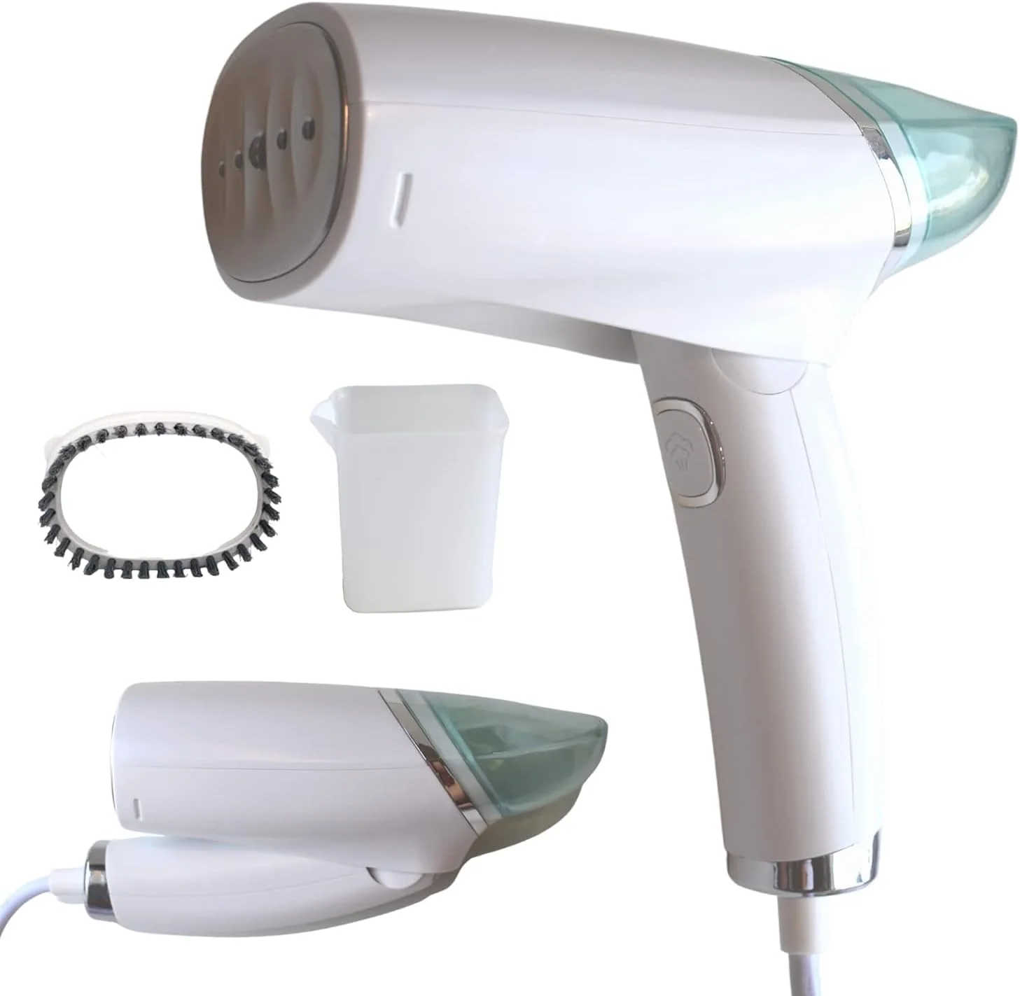 بخارگر مسافرتی لباس، بخارگر دستی قابل حمل و تاشو، گرم شدن سریع، اتو بخار از بین برنده چروک پارچه با برس و فنجان آب برای خانه و مسافرت