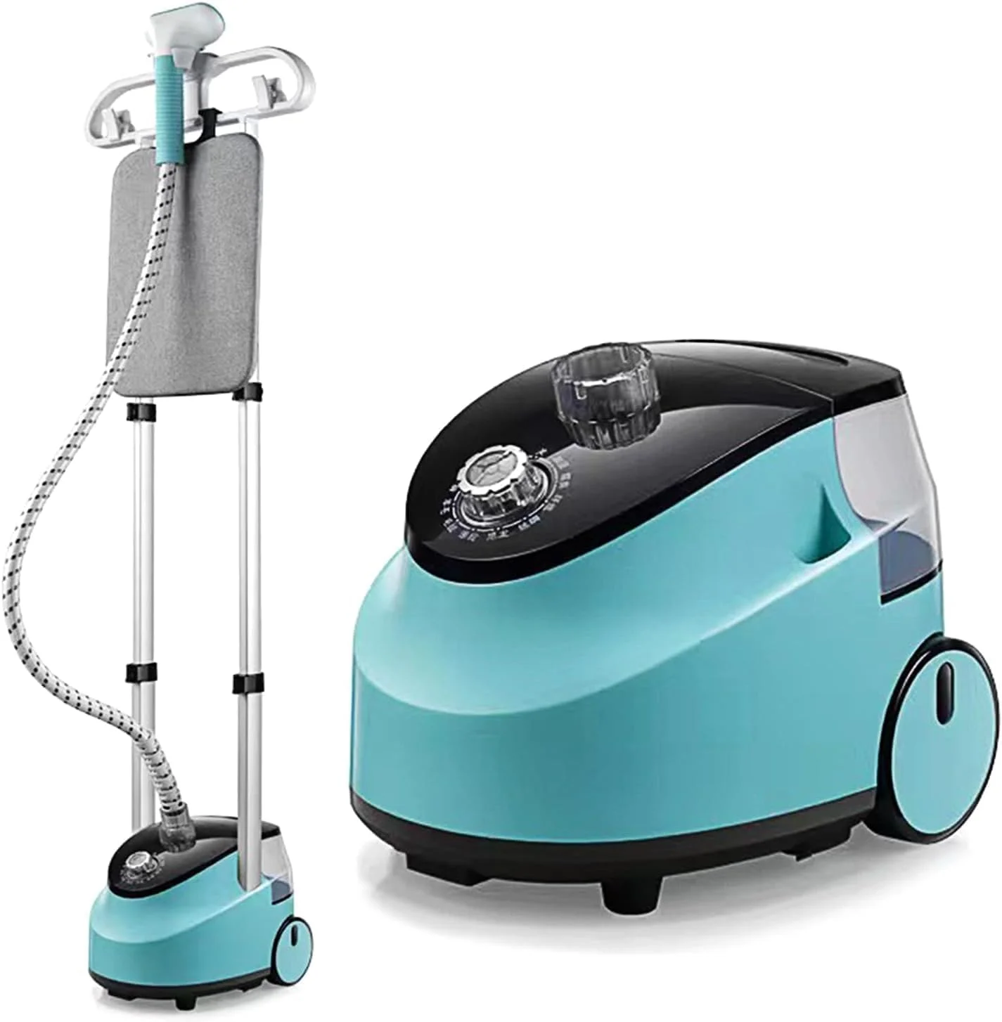 اتو بخار دو قطبی، بخارگر ایستاده لباس با آویز لباس قابل تنظیم و چرخ های غلتکی، دارای میز اتو داخلی، اتو برقی پرقدرت بخارگر عمودی قابل تنظیم برای خانه