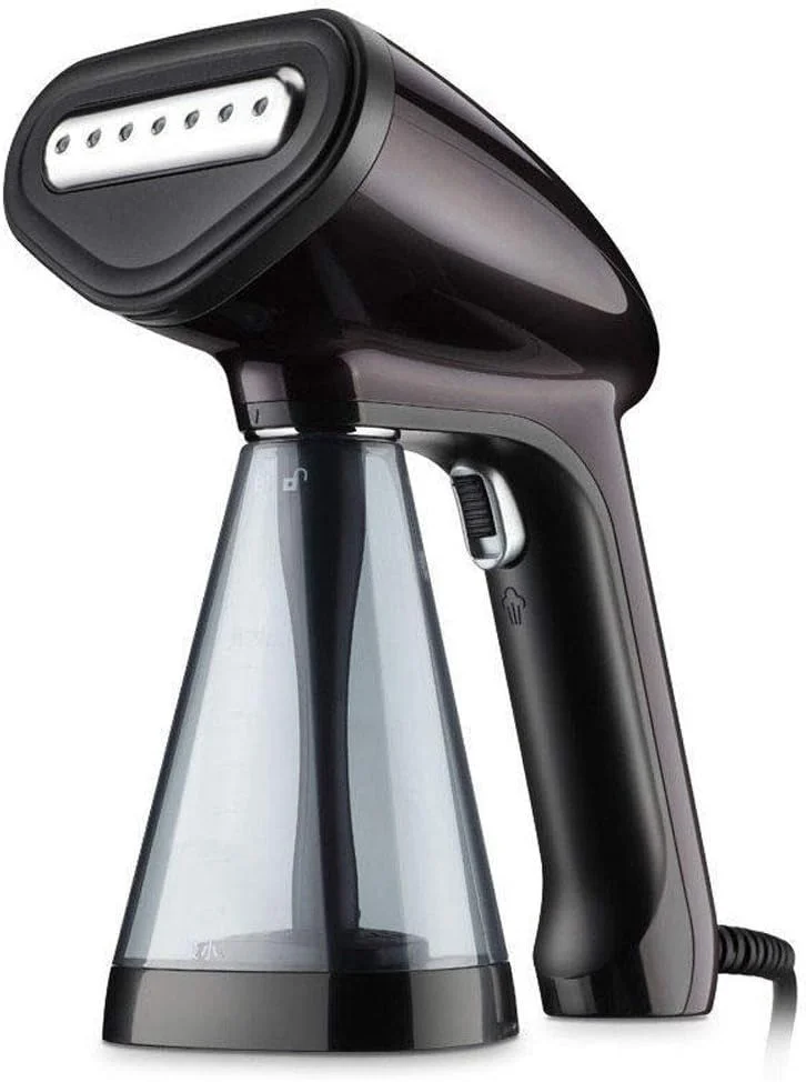 بخارگر دستی قدرتمند لباس QJJML، اتو بخار دستی قابل حمل 1500 وات 260 میلی لیتری با سیم برق 1.9 متری برای پارچه، ایده آل برای خانه و مسافرت، مشکی